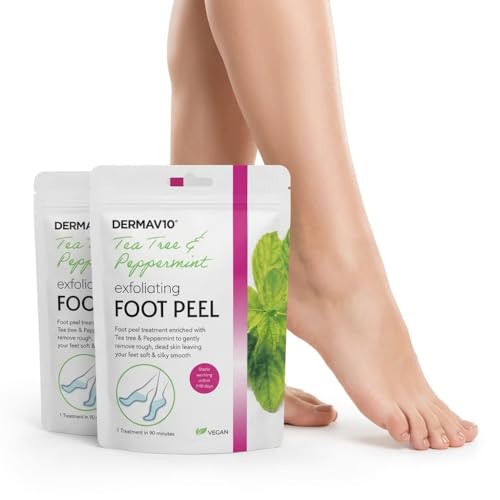 Derma V10 Foot Peel Mask with Tea Tree - 2 Pack