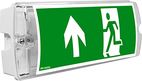 RR-NORD Notleuchte LED IP65 Notbeleuchtung Rettungszeichenleuchte Fluchtwegleuchte Notlicht Brandschutzzeichen Rettungszeichen (Notausgang)
