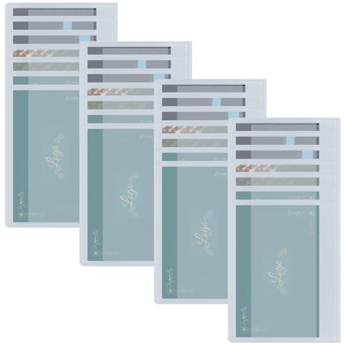 DEEZOMO 6 Card Slots Transparent Wallet Insert For Credit Card Set of 4, Men and Women Credit Holder Insert for Work and Travel Waterproof and Portable
