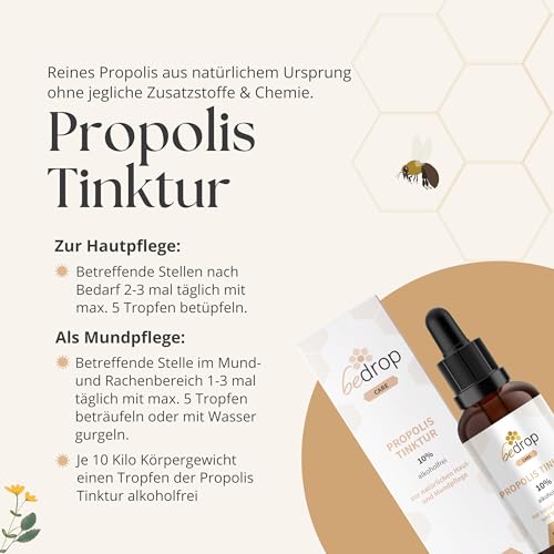 Propolis Tropfen ohne Alkohol - Propolis Extrakt auch für Kinder & Tiere geeignet - Reine Imker Qualität, alkoholfrei, keine Zusatzstoffe