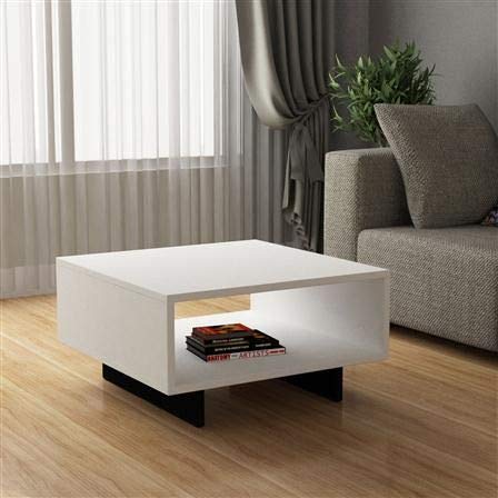 Heera Moti Engineered Wood Corporation Boxx Coffee Table/Sofa Table/ Center Table For Living (Finish :-White Pre-Laminated Matt)