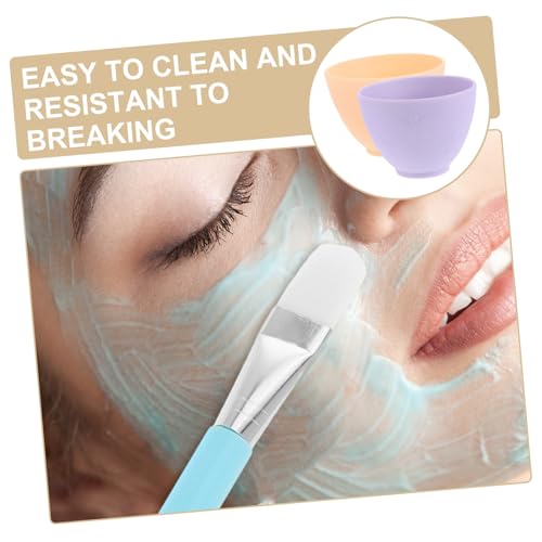 2 piezas de tazones de silicona para mascarillas faciales miniatura 7