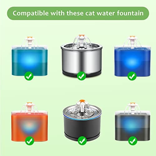 VinDox 8 Piezas Filtros de Fuente para Gatos de Agua de 2 L, Adecuado para Fuentes de 2,5 litros de Acero Inoxidable para Gatos y Perros, Triple filtrado - imagen 2