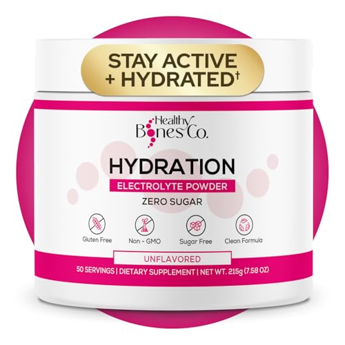 Sugar-Free Electrolyte Powder Drink Mix Fast Hydration (220 gr, Unflavored) with Key Electrolytes and Trace Minerals –Keto Friendly, Vegan