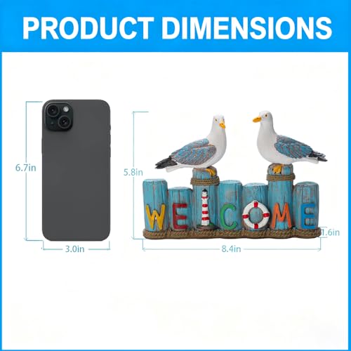 Estatuas de Aves de Resina para Decoración Náutica miniatura 2