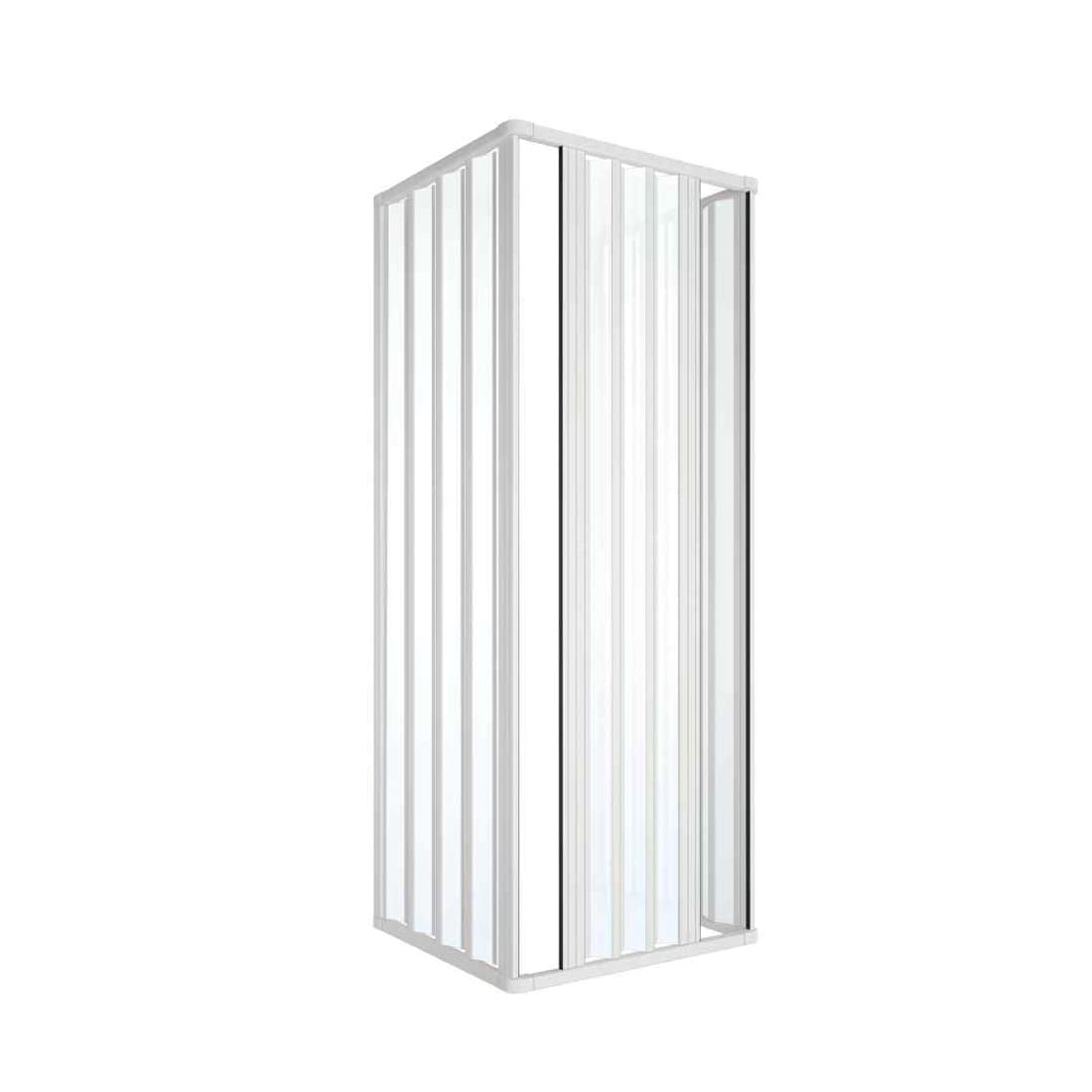 Box Doccia in PVC 80x80x80 cm a tre lati con apertura bilaterale Rio