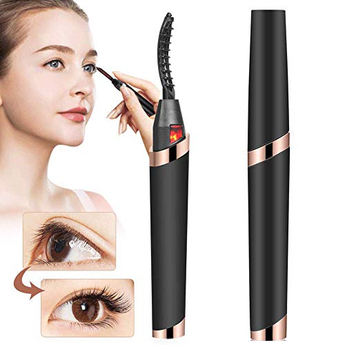 KUS Rizador De Pestañas Rizador De Pestañas con Peine Rizado De Larga Duración Eléctrico Portátil para Pestañas Curvas Herramienta De Maquillaje De Belleza Curvada Sin Dolor