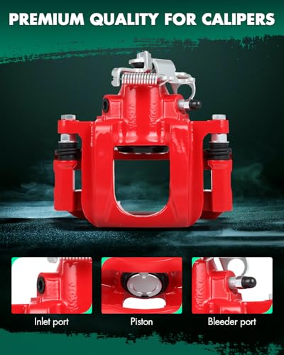 Image of SCITOO Rear Right Brake Caliper With Bracket 18B5080 Compatible For Chrysler Town & Country 2008-2012 For Dodge Grand Caravan 2008-2012 For Ram C /V 2012 For Volkswagen For Routan 2009-2012