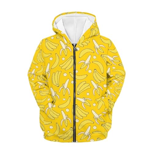 Kids Zip Up Hoodie Cool Hoodies for Boys Girls 6-16 Years Old Fashion Hooded Sweatshirt with Kangaroo Pocket