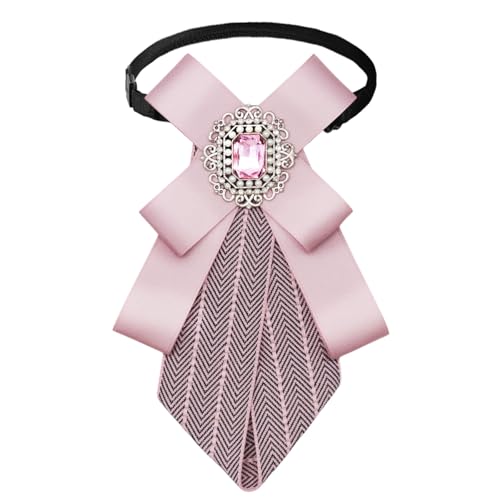 Image of Womens Bow Tie Adjustable Rhinestone Bowtie for Women Ladies Girls Pre-tied Womens Tie for Shirt Suit Uniform