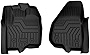 Mixsuper Custom Fit 1st Row Floor Mats for 2012-2016 Ford F-250/F-350/F-450/F-550 (Super Duty with Raised Drivers Side Pedal) All Weather Floor Liners Durable 1st Row Liner Set