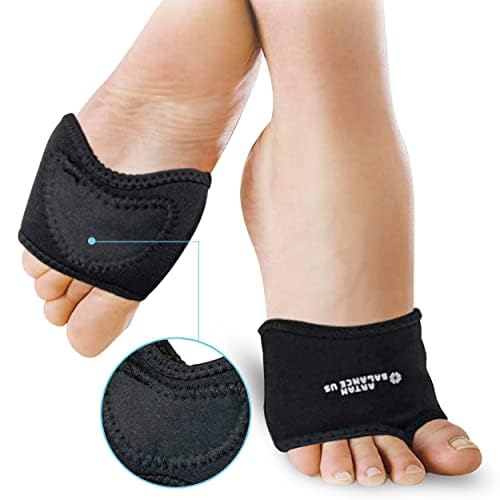 Ballet Barre Half Sole Dancing Shoes, Pair, Supports Turning, Spinning, and Balancing for Beginner and Professional Dancers, Non-Slip Nylon Neoprene Step Black3