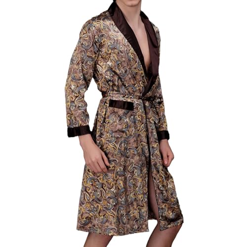 Men's Belt Loops Bathrobe Belted Bath Robe Comfy Elasthane Hot Tub Billowy Home Cool Fall Bathrobes4