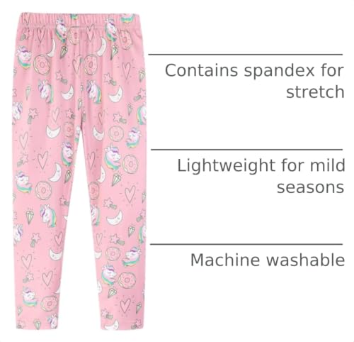 Image of Mud Kingdom Little Big Girls Leggings Cute Printing Polyester Stretchy Fashion Spring Summer