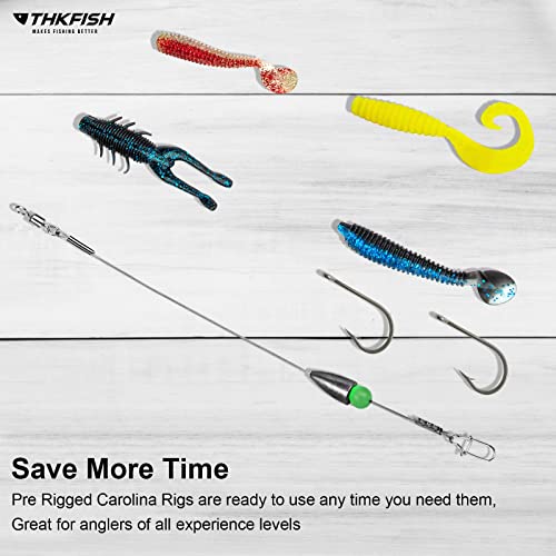 Thkfish Fishing Weights Bullet-Weights Carolina Ready Rigs Pre Rigged Carolina Rigs 1/5Oz 10Pcs #TOP3