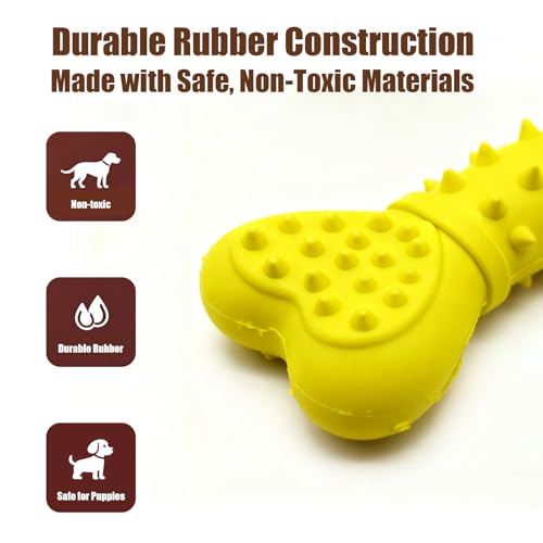 Juguete Mordedor de Hueso para Cachorros de Caucho Durable miniatura 7