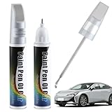 Penriter 2pcs LB9Z White Silver Lackstift Auto Kompatibel mit VW/Volkswagen, 2-in-1 Autolackstif mit Pinsel und Dotting-Spitze, Lackstift Auto Lack Reparatur, Lackstifte für Auto Kratzer