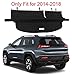 Cargo Security Rear Trunk Cover Retractable Compatible with 2014-2018 Jeep Cherokee Cargo Cover Black by Kaungka（ NOT FIT for 2019 2020 Jeep Cherokee）