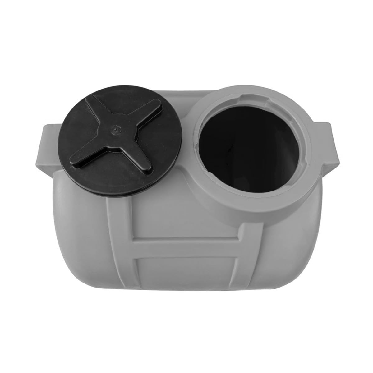 Varile Serbatoio per acqua potabile da 150 l, colore grigio, senza BPA, filettatura in ottone integrata da 3/4", prodotto in EU, adatto per alimenti, orizzontale