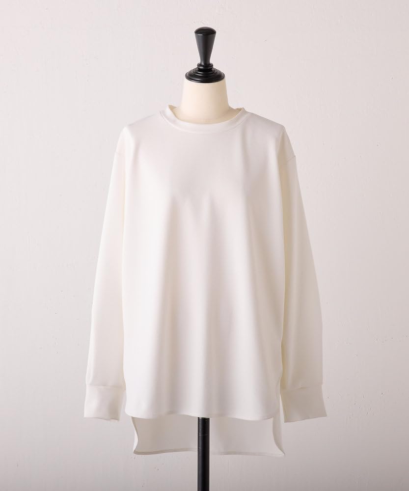 ビアズリー Tブラウス ホワイト 長袖　シャツ 未使用級『BEARDSLEY ビアズリー』Tブラウス 長袖シャツ プルオーバー