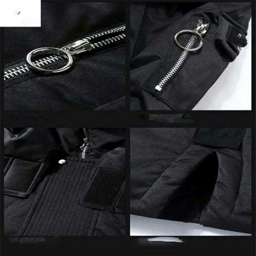 Chaqueta de invierno gruesa para combatir el frío intenso con capucha unisex JXQXHCFS 4