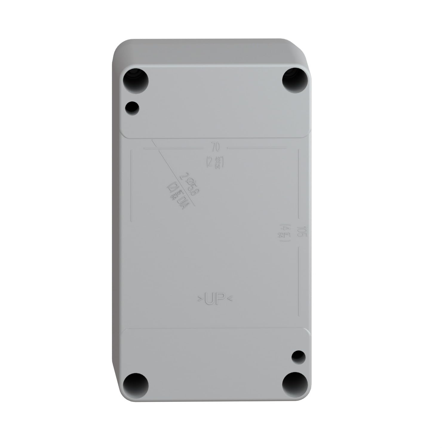 CAJA PLASTICO VACIA 2 TALADROS