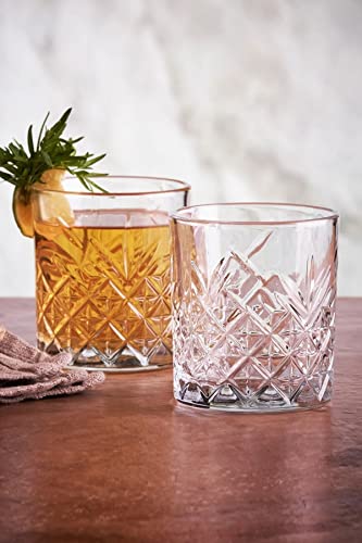 spar-home Whisky Glas Tumbler im Kristall Design I Trinkgläser Set I Timeless Wassergläser I Höhe 9,6 cm, 345 ml (6 Stück) Cover