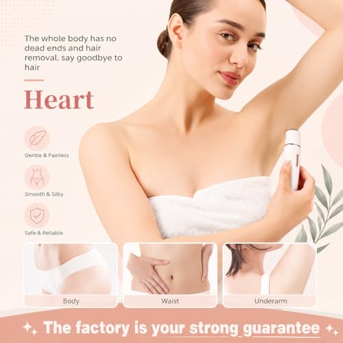 Image of Facial hair remover machine for- face, chin, cheek, eyebrow, upper lip hair remover for women, usb rechargeable epilator machine for women (3in1 trimmer)