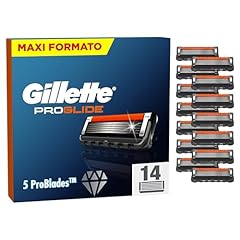 Gillette Fusion 5 Proglide Lamette Da Barba per Rasoio Barba Manuale, 14 Lamette Gillette Fusion 5 Proglide di Ricambio per Rasatura Profonda Uomo, Lame di Precisione per Rasoio Manuale Uomo