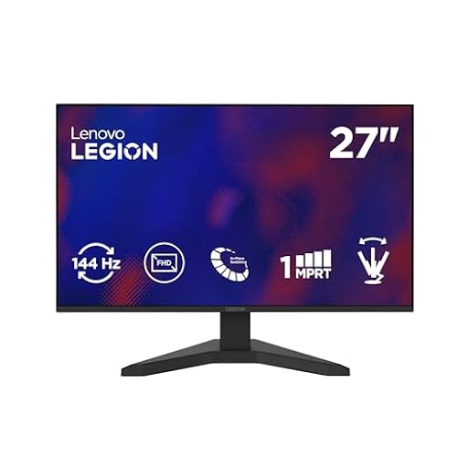 Lenovo Legion R27s - Monitor Gaming FHD 27" (IPS, Tasa de Refresco 144 Hz, Tiempo de Respuesta 1 ms, 16:9, HDMI 2.1 - DP 1.2, VESA Media Sync, Montaje VESA 100 mm, Soporte Inclinable) Negro | Ya disponible en tu tienda friki favorita! En mundofriki.es!