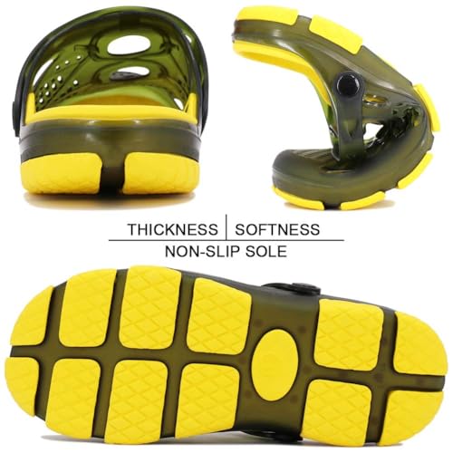 Image of beister Mens Clogs Non Slip Water Shoes with Adjustable Strap, Lightweight Slip on Mules Garden Kitchen Outdoor Beach Yard Pool Shower Summer Sandals Slippers