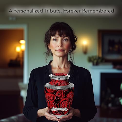 Image of Rose Cremation Urns for Human Ashes Adult Female Decorative Urns for Ashes
