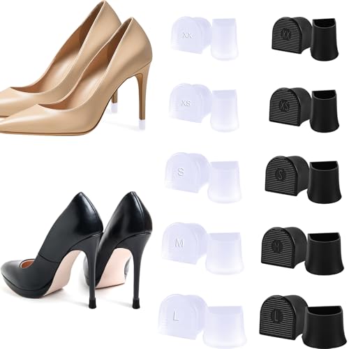 NEBURORA 20 Pcs Heel Caps High Heel Protectors for Grass (XXS/XS/S/M/L)