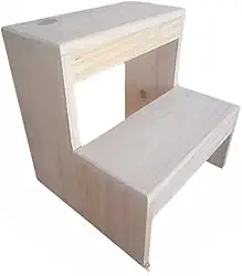 Escadinha de Dois Degraus Auxiliar | Para Consultório de Estética, Manicure e Casa (Escada M)