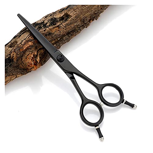 Ciseaux coupe de cheveux ligne A 5,5 pouces pour coupe plate en finition noire - 6