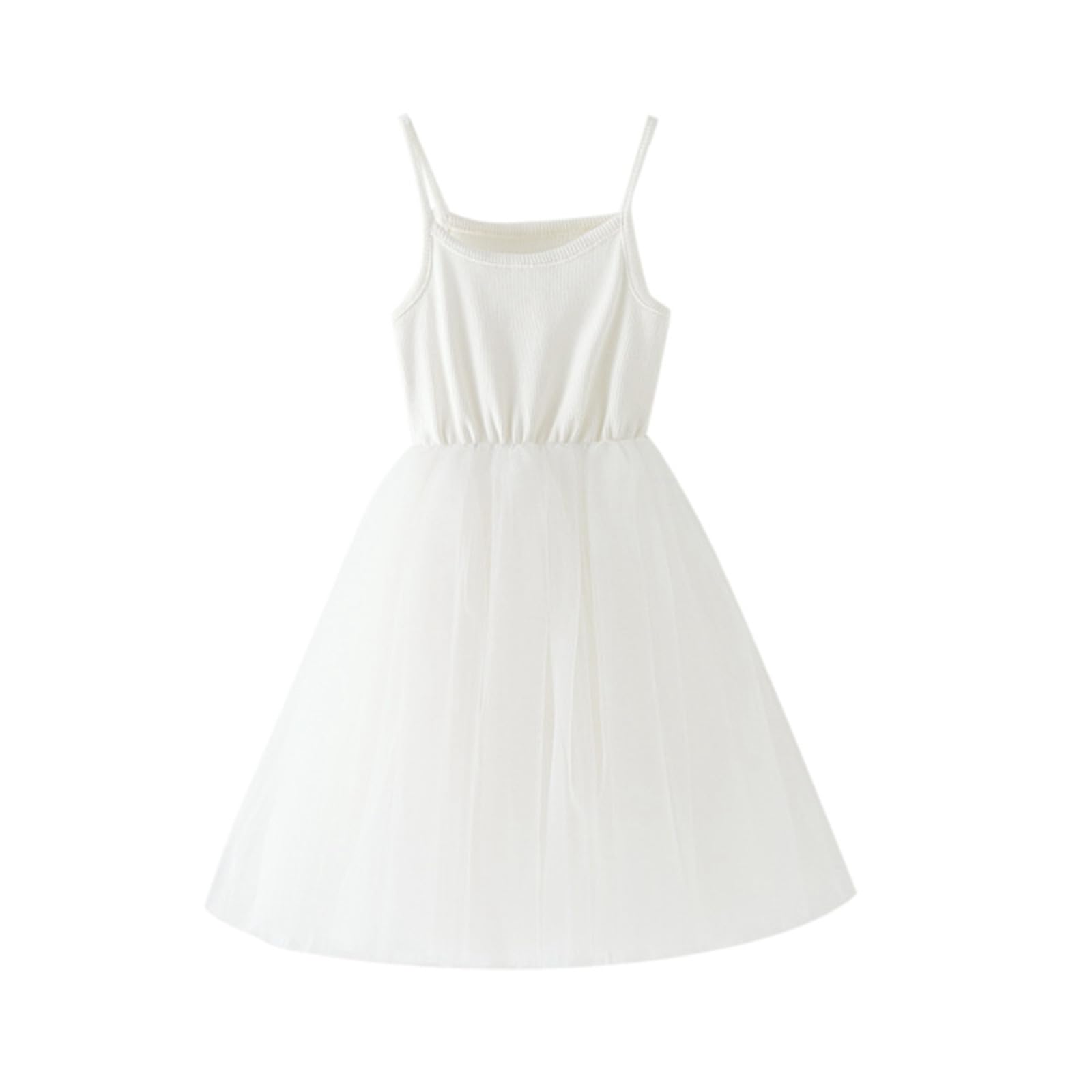 Little Girl Basic Tutu Dresses Dance Toddler Baby Girls Simple Solid Sleeveless Tulle Dress Birthday Princess Dresses