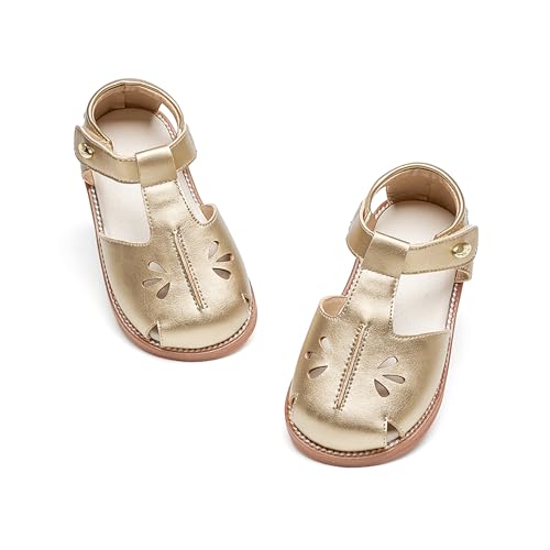 Image of Felix & Flora Toddler Girls Sandals Soft Rubber Princess Flat Shoes Flower Girl Shoes