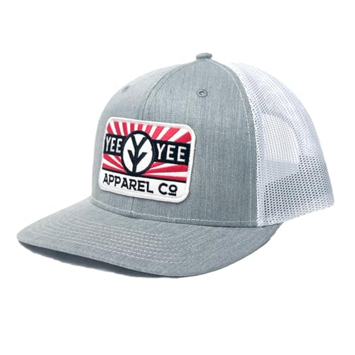 Image of Yee Yee Apparel Men's Trucker Hat | Men's Trucker Hat with Adjustable Snapback, Men's Snap Cap with Apparel Patch or Embroidery, Pre-Curved Brim
