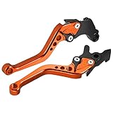 uxcell 調整可能なブレーキクラッチレバー GR oMに対応 MSX125に対応 2014-2019に対応 CBR250Rに対応 2011-2013に対応 CBR300R CB300F CB300FAに対応 2014-2019に対応 オレンジ アルミニウム合金 1ペア