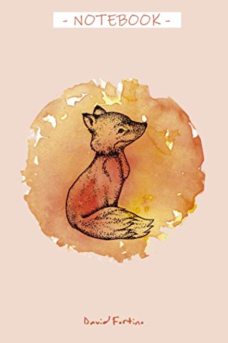 WATERCOLOR SITTING FOX NOTEBOOK: School Notebooks, Fox Composition Notebook, Fox Gifts, Cute Composition Notebooks