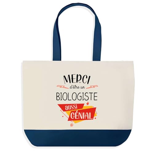 Sac de shopping bleu Planetee grand sac de course pour biologiste
