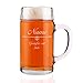 Herz & Heim® gravierter Bierkrug 1 Liter Maßkrug mit Gravur des Namens u. Jahr
