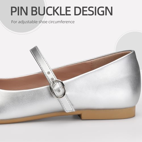 Image of Women's Mary Jane Shoes, Ballet Flats for Women, Square Toe Shoes for Women