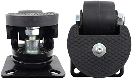 Roulette centre de gravité bas pour meuble lourd pivotante 77x50mm - 4