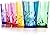 19 oz Unbreakable Premium Drinking Glasses - Set of 6 - Tritan Plastic Cups - BPA Free - 100% Made in Japan (Assorted Colors)