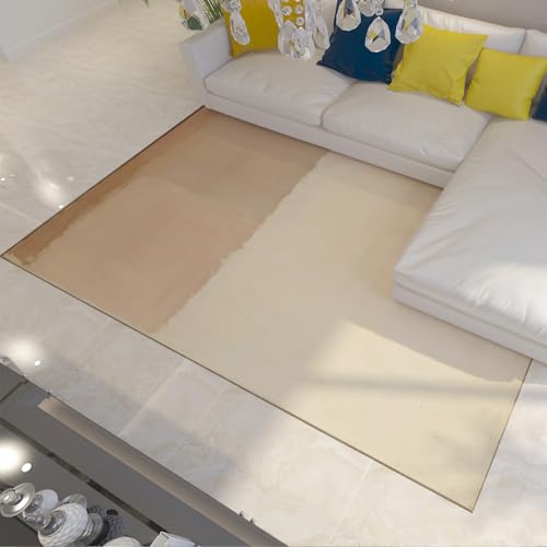 Tapis 140x200cm lavable beige à blocs de couleur modernes - 2