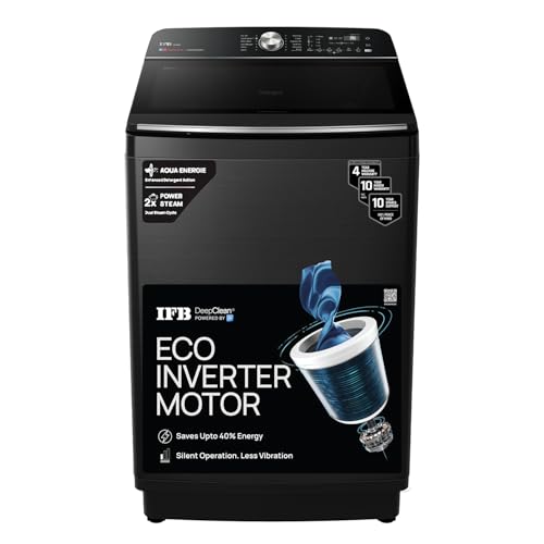 Image of IFB 12 Kg 5 Star AI Powered DeepClean Technology Fully Automatic Top Load Washing Machine with Inbuilt Heater & Wi-Fi (TL121BL4SWID, Power Steam, Eco Inverter, Activmix, 4 Year Warranty,Black VCM)