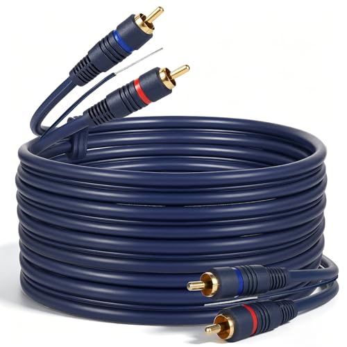 Turntable Cable with Ground Wire, 10FT Gold Plated Dual RCA Male to Male Phono Interconnect Wire...