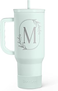12 Bachelorette Gift Ideas For A Fun Playful Celebration Night 41 Personalized Monogrammed Tumbler with Handle 40oz, Letter M Tumblers Ins...