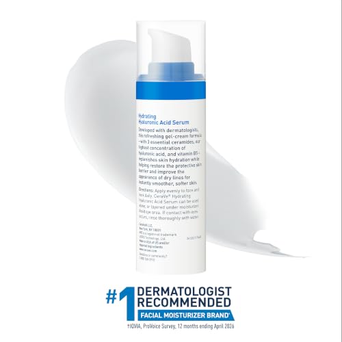 CeraVe Hyaluronic Acid Serum for Face, Hydrating Serum for Dry Skin, 1oz - image 8